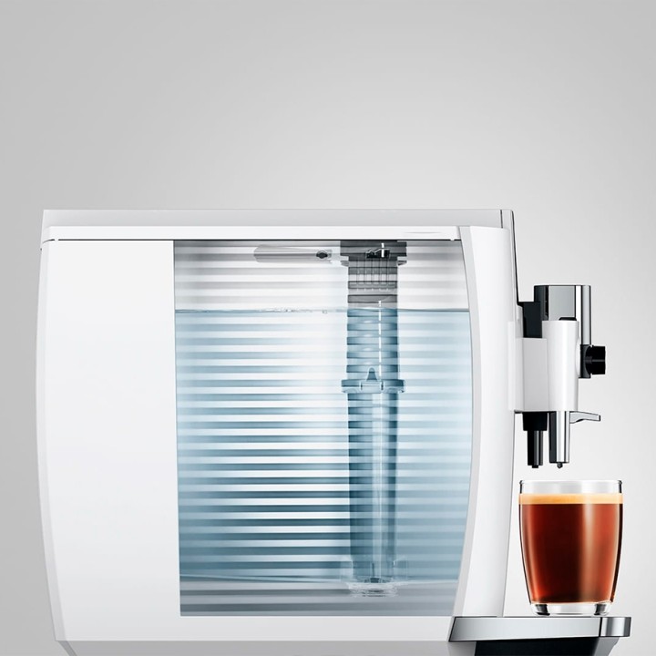 Jura E8 (EC) Piano White Espressomaskine Inkl. Mælkebeholder & 6x400g Rigtig Kaffe