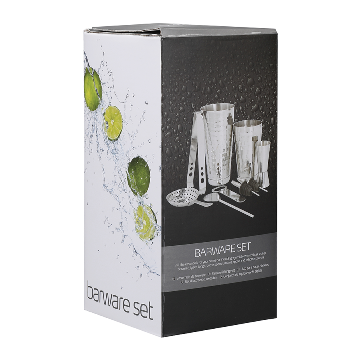 BarCraft Boston Barsæt 8 Dele Stål