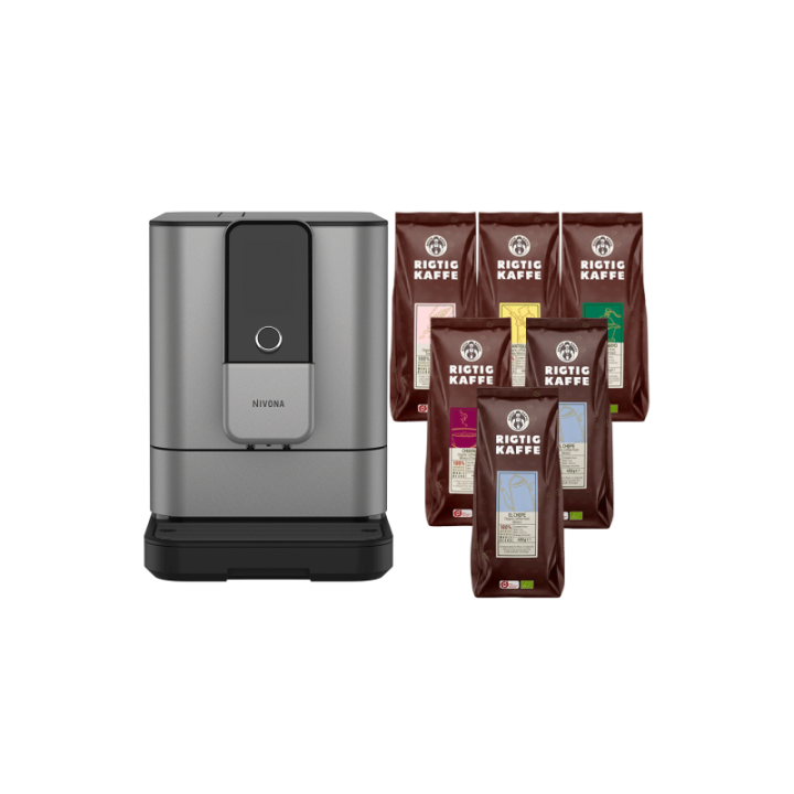 Nivona NIVO 8103 Titanium Espressomaskine Inkl. 6x400g Rigtig Kaffe Organic
