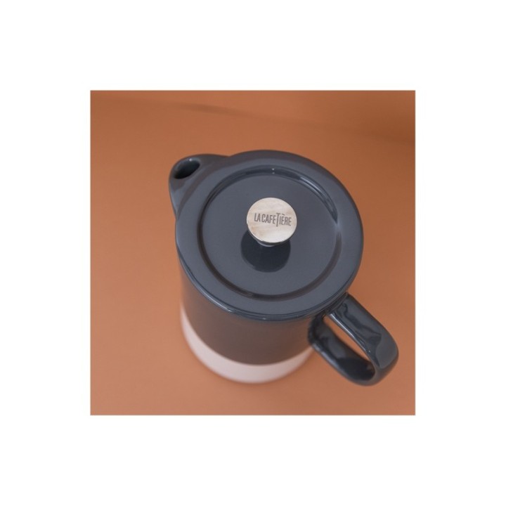 La Cafetière Barcelona 6 Kop. Stempelkande Inkl. Krus Cool Grey