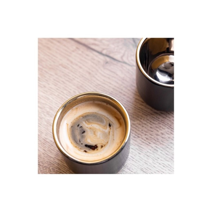 La Cafetière Dobbeltvægget Espressokop 11 cl 2 Stk Sort/Guld