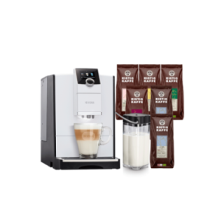 Nivona NICR 796 Hvid Inkl. Mælkebeholder & 6x400g Rigtig Kaffe Organic