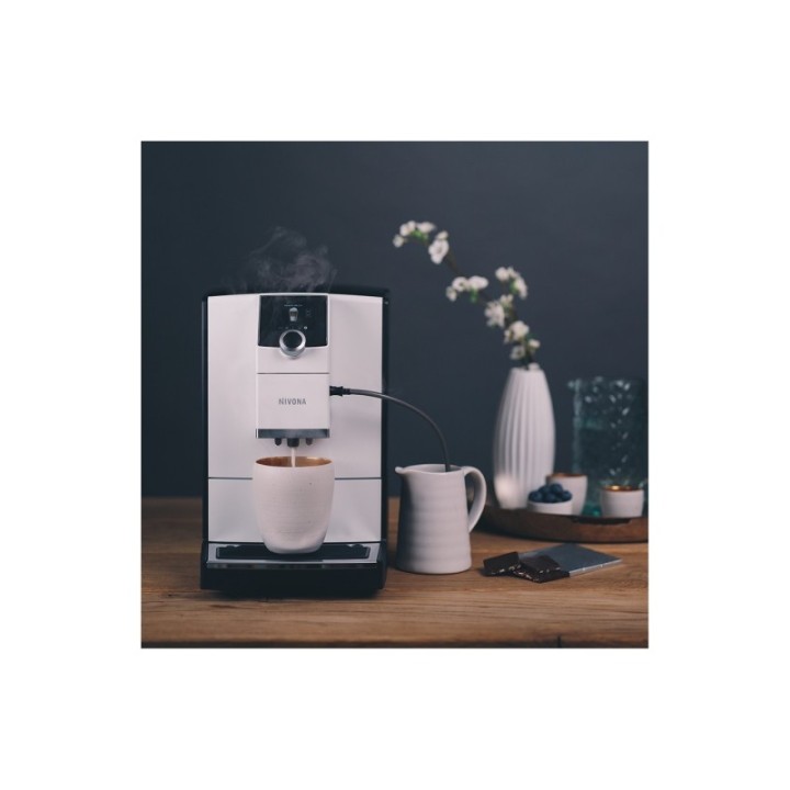 Nivona NICR 796 Hvid Inkl. Mælkebeholder & 6x400g Rigtig Kaffe Organic