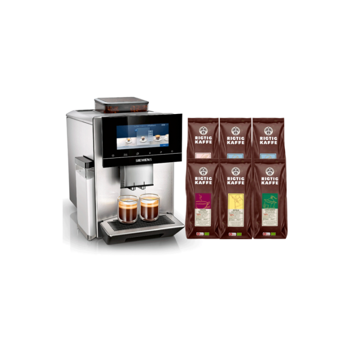 Siemens TQ905R03 EQ900 s500 Espressomaskine Inkl. 6x400g Rigtig Kaffe Organic