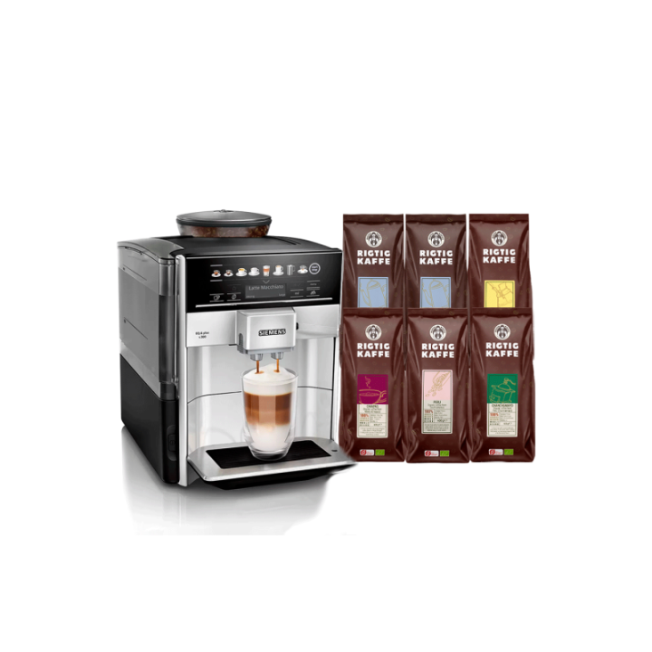Siemens TE653M11RW EQ6 s300 Espressomaskine Inkl. 6x400g Rigtig Kaffe Organic