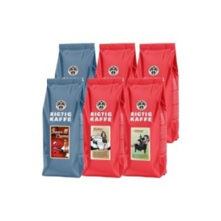Rigtig Kaffe Bestsellers Mixpakke 6kg Hele kaffebønner
