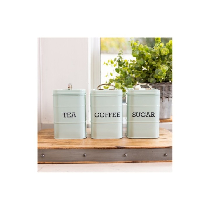 Living Nostalgia Vintage Beholdere Blå 3 Stk