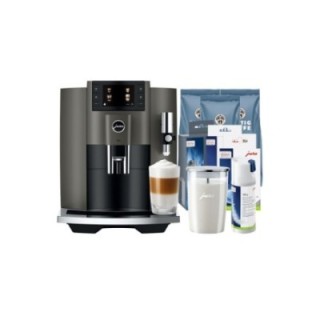 Jura E8 (EC) Dark Inox Espressomaskine Inkl. Tilbehør, Pleje & 3kg Super Crema