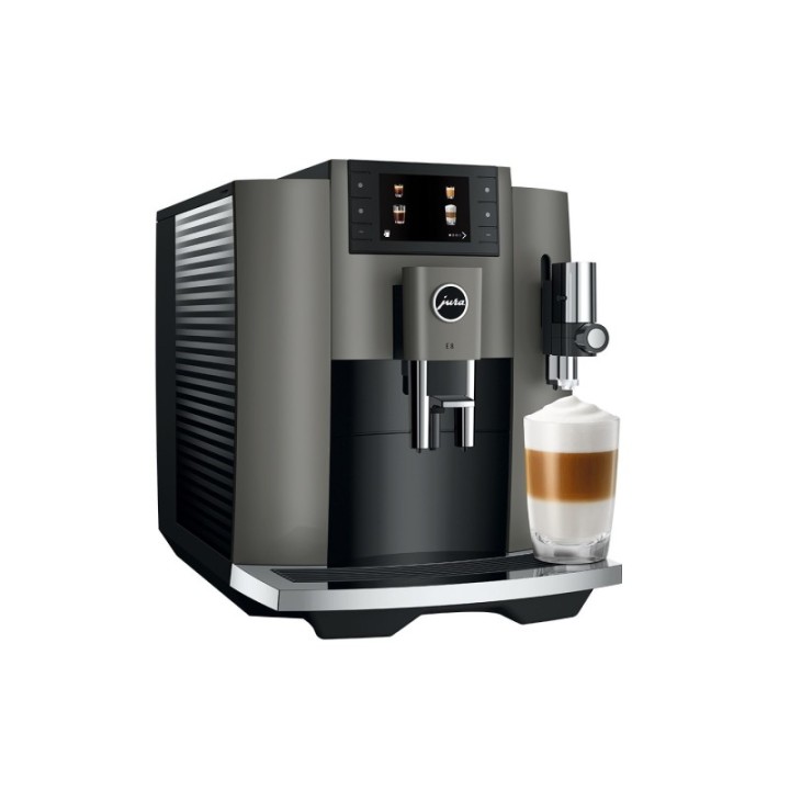 Jura E8 (EC) Dark Inox Espressomaskine Inkl. Tilbehør, Pleje & 3kg Super Crema