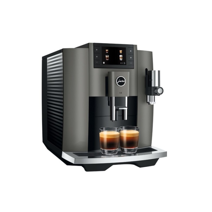 Jura E8 (EC) Dark Inox Espressomaskine Inkl. Tilbehør, Pleje & 3kg Super Crema