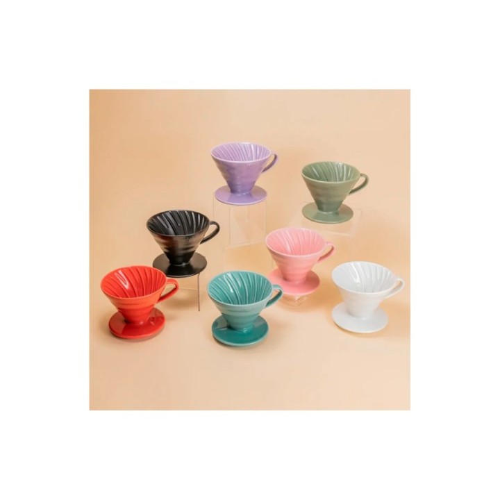 Hario Filterbryg Sæt Inkl. V60-02 Keramik Dripper 2 Kop & Glaskande 0,4 L