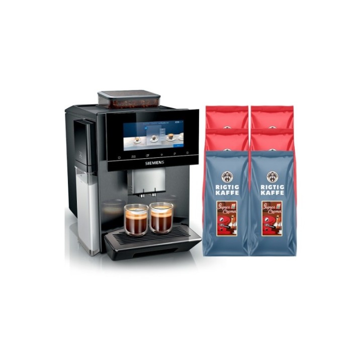 Siemens TQ905RZ5 EQ900 Plus Espressomaskine Inkl. 6kg Rigtig Kaffe
