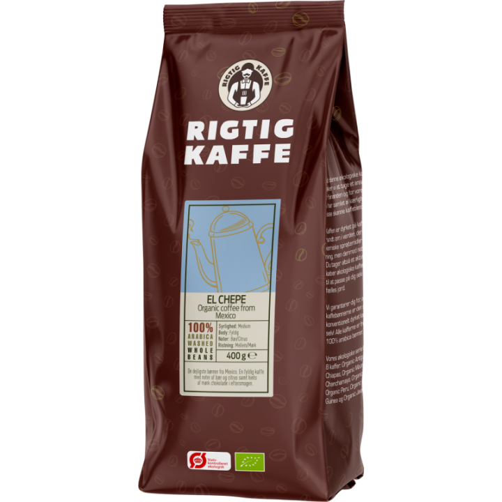 Rigtig Kaffe Organic El Chebe v/24kg Hele kaffebønner