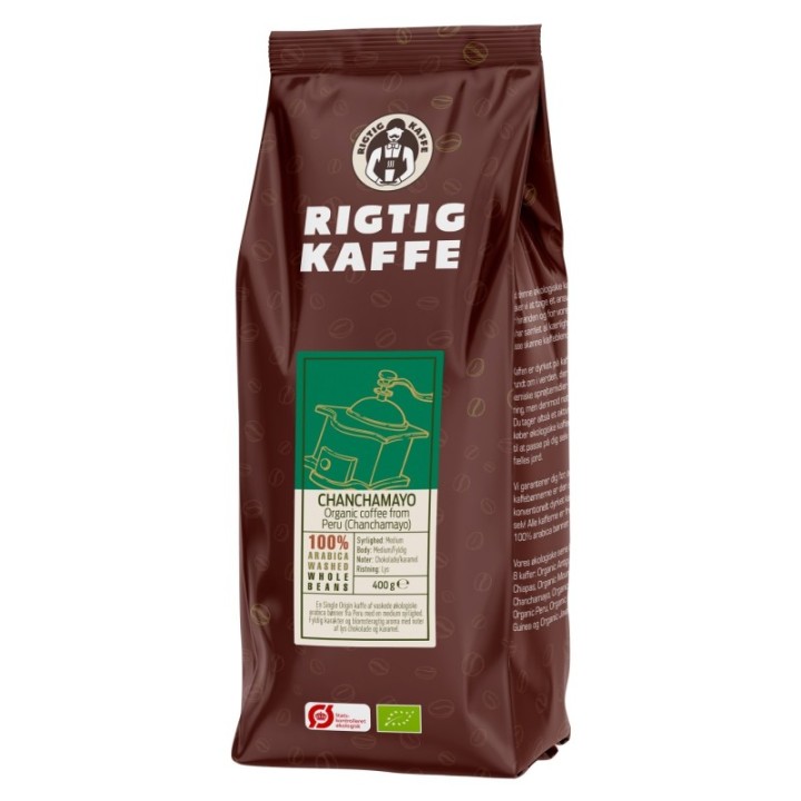 Rigtig Kaffe Organic Chanchamayo v/24kg Hele kaffebønner