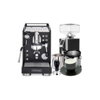 La Pavoni Mini Cellini Sort LPSMCB01EU Inkl. Eureka Mignon Turbo Espressokværn, Baristaudstyr & Kopper