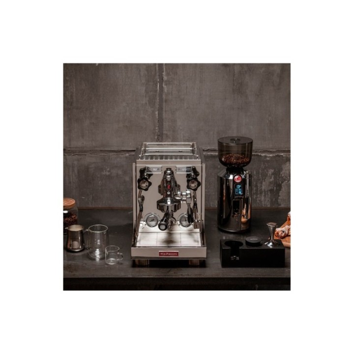 La Pavoni New Botticelli Evolution Inkl. Eureka Turbo, Baristaudstyr & Kopper