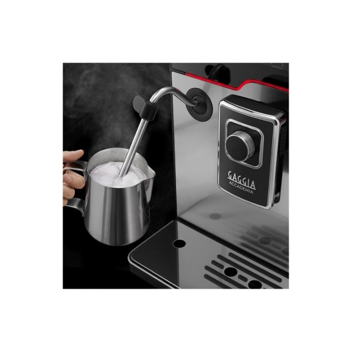 Gaggia Accademia Stål Espressomaskine Inkl. Mælkekande & 3x400g Rigtig Kaffe