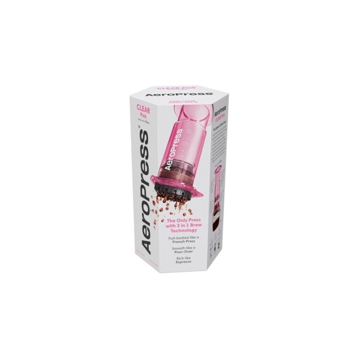 AeroPress Clear Pink Rejsebrygger