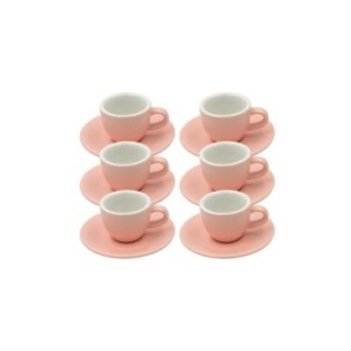 Club House Tulipano Espresso m. Underkop Mat Rosa 7 cl 6 Stk