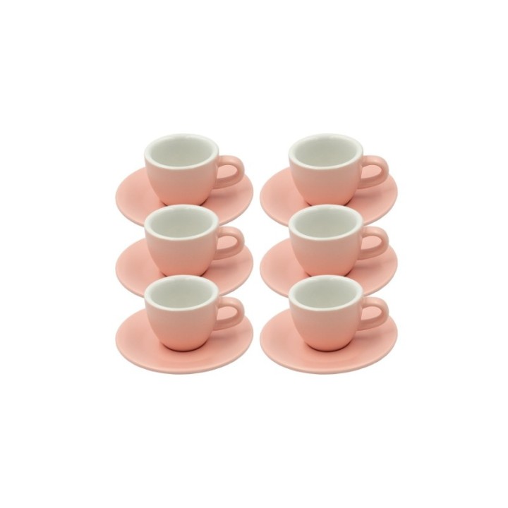 Club House Tulipano Espresso m. Underkop Mat Rosa 7 cl 6 Stk