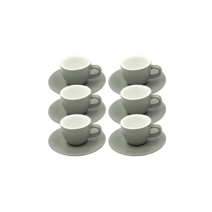 Club House Tulipano Espresso m. Underkop Mat Grå 7 cl 6 Stk