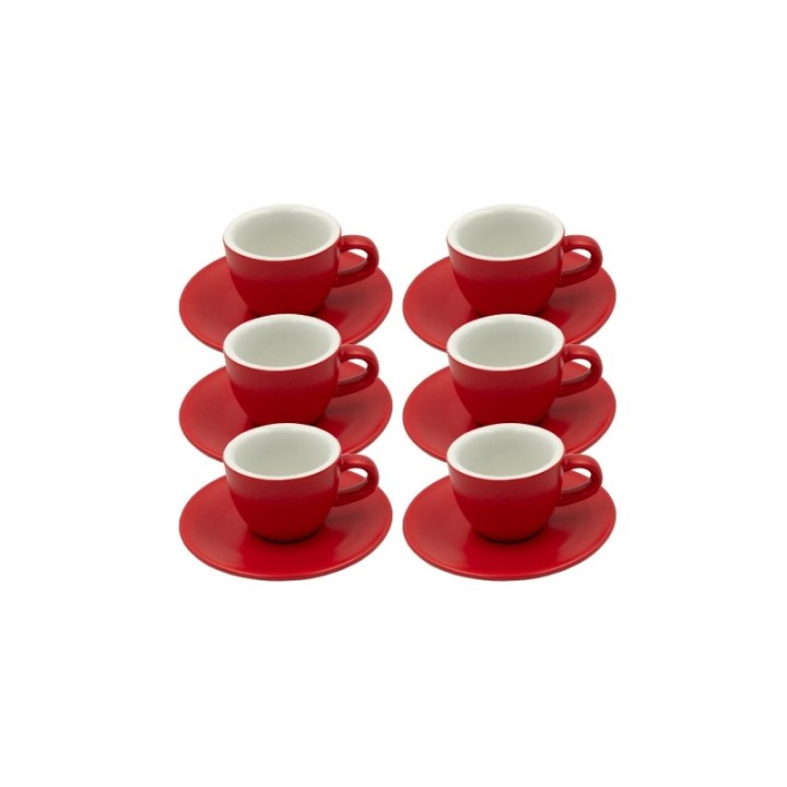 Club House Tulipano Espresso m. Underkop Mat Rød 7 cl 6 Stk