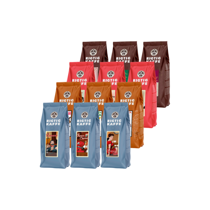 Rigtig Kaffe Mixpakke 5,4kg Hele kaffebønner