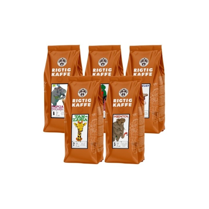 Rigtig Kaffe Mixpakke 2kg Hele kaffebønner