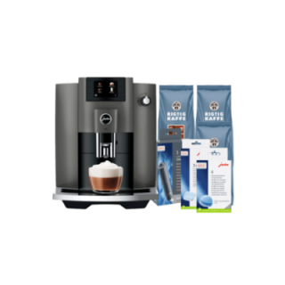 Jura E6 (EC) Dark Inox Espressomaskine Inkl. Pleje & 3kg Kaffe