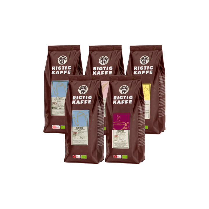Rigtig Kaffe Mixpakke 2kg Hele kaffebønner