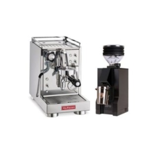 La Pavoni Mini Cellini LPSMCS01EU Espressomaskine Inkl. Eureka Mignon Zero Mat Sort Espressokværn