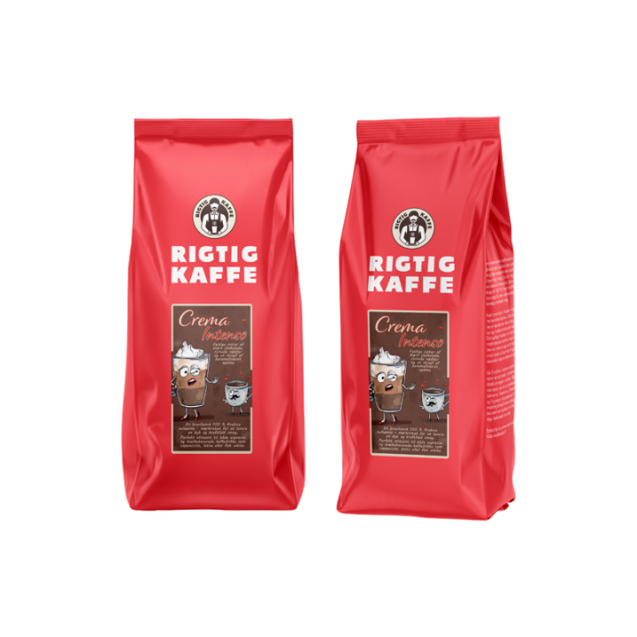 Rigtig Kaffe Crema Intenso 1000g Hele kaffebønner