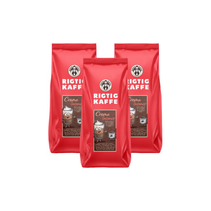Rigtig Kaffe Crema Intenso 3kg Hele kaffebønner