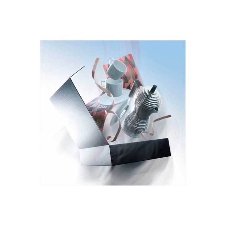 Alessi & Coffee Set Inkl. Pulcina Induktion Espressokande & 2 Mokkakopper