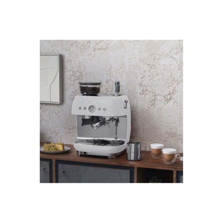 Smeg EGF03WHEU Manuel espressomaskine Inkl. Mælkekande & 1,5kg Rigtig Kaffe