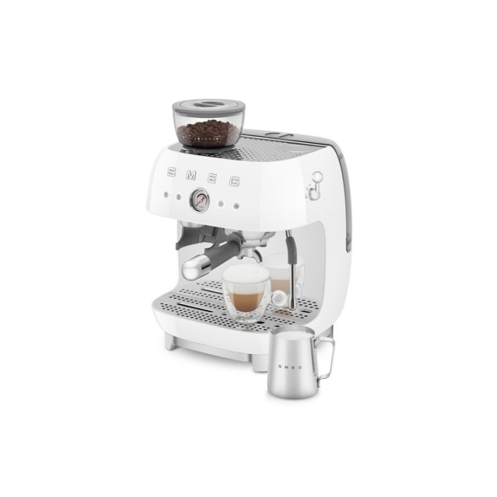 Smeg EGF03WHEU Manuel espressomaskine Inkl. Mælkekande & 1,5kg Rigtig Kaffe