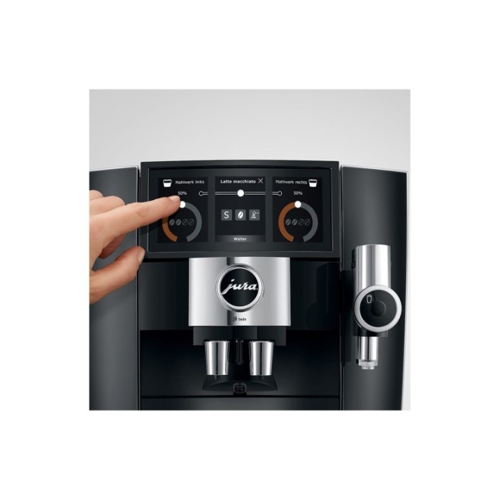 Jura J8 Twin (EA) Diamond Black Espressomaskine Inkl. Mælkebeholder, Pleje & Rigtig Kaffe