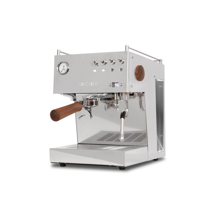 Ascaso Steel Duo PID Poleret Stål - Model 2024 Espressomaskine Inkl. Eureka Espressokværn & Cappuccinokopper