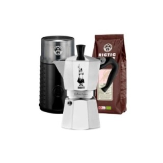Bialetti Moka Express Espressokande Inkl. Kaffemølle & kaffebønner