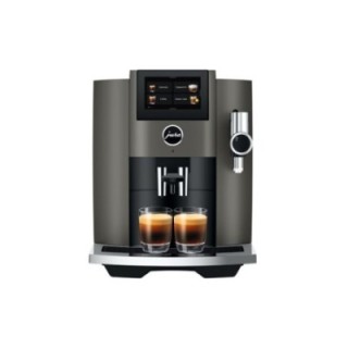 Jura S8 (EB) Dark Inox Espressomaskine Inkl. Startpakke DK sprog, Mælkebeholder, 6kg Rigtig Kaffe & Pleje
