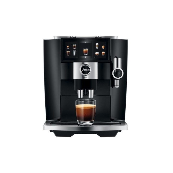 Jura J8 Twin (EA) Diamond Black Espressomaskine Inkl. Startpakke DK sprog, Inkl. Mælkebeholder, 3kg Rigtig Kaffe & Pleje