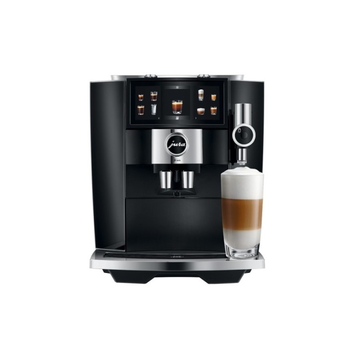 Jura J8 Twin (EA) Diamond Black Espressomaskine Inkl. Startpakke DK sprog, Inkl. Mælkebeholder, 3kg Rigtig Kaffe & Pleje