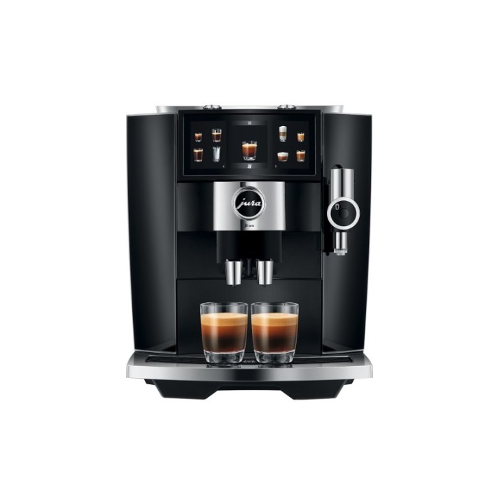 Jura J8 Twin (EA) Diamond Black Espressomaskine Inkl. Startpakke DK sprog, Inkl. Mælkebeholder, 3kg Rigtig Kaffe & Pleje