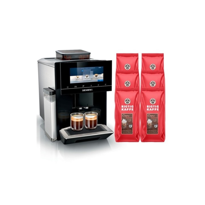 Siemens TQ903R09 EQ900 Inkl. 6x1kg Rigtig Kaffe Crema Intenso