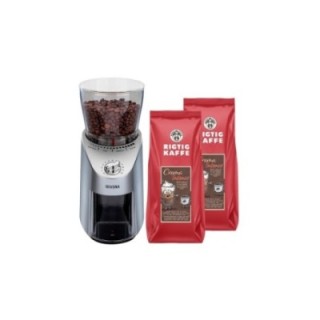 Nivona Cafe Grano 130 Elektrisk Kaffekværn Inkl. 2kg Crema Intenso Hele kaffebønner