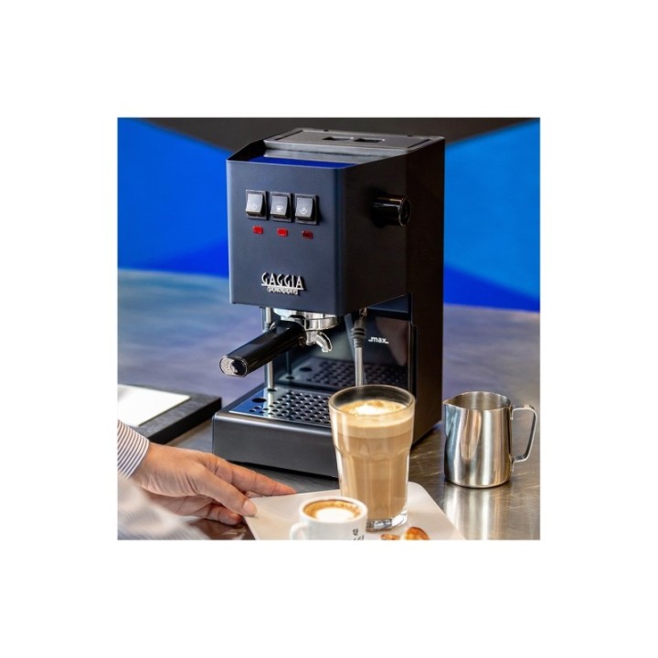 Gaggia Classic E24 Blå Espressomaskine Inkl. Eureka Mignon Perfetto & Baristaudstyr