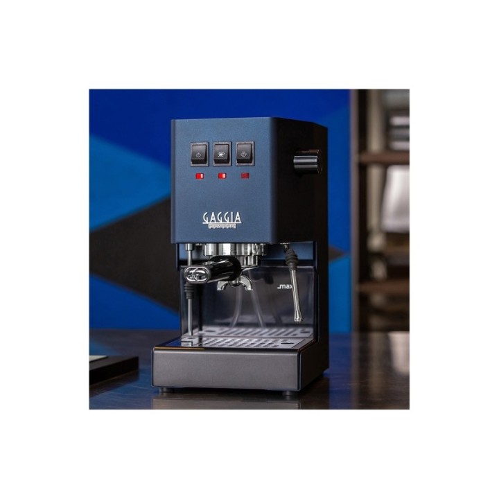 Gaggia Classic E24 Blå Espressomaskine Inkl. Eureka Mignon Perfetto & Baristaudstyr