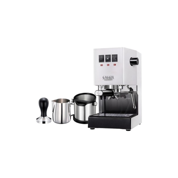 Gaggia Classic E24 Hvid Espressomaskine Inkl. Baristaudstyr