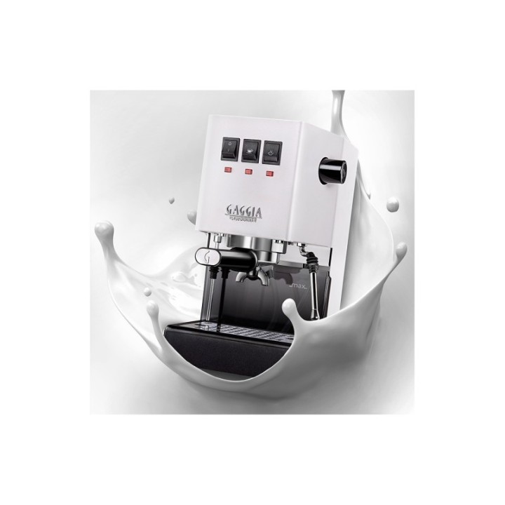 Gaggia Classic E24 Hvid Espressomaskine Inkl. Baristaudstyr