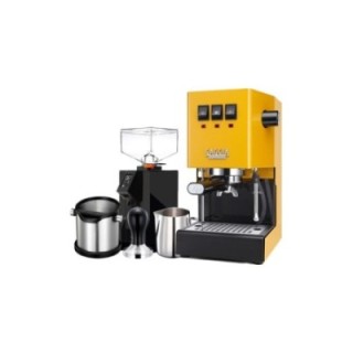 Gaggia Classic E24 Sunshine Yellow Espressomaskine Inkl. Eureka Mignon Perfetto & Baristaudstyr